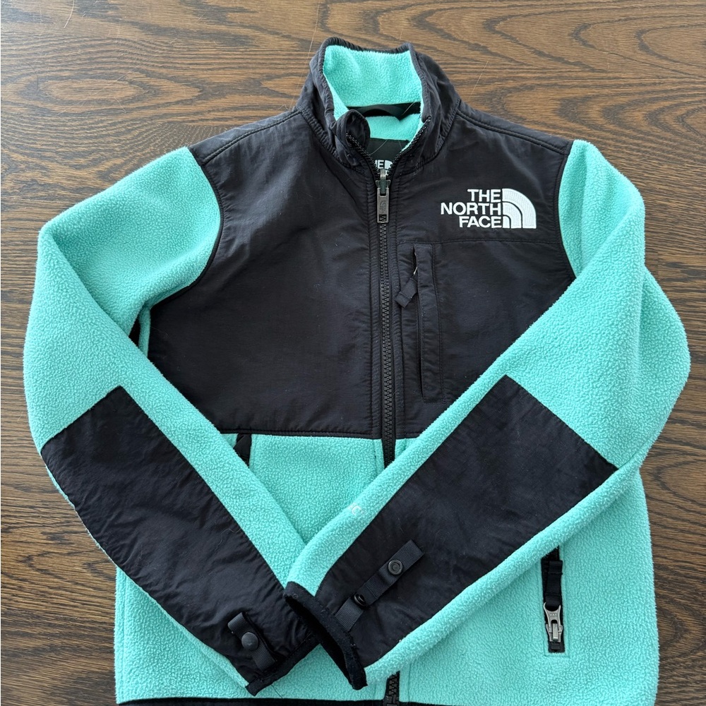 The North Face Black and Mint Fleece size 7/8